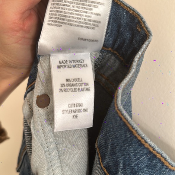 Agolde Kye Jeans size 25, distressed high rise straight leg organic denim - Picture 6 of 8